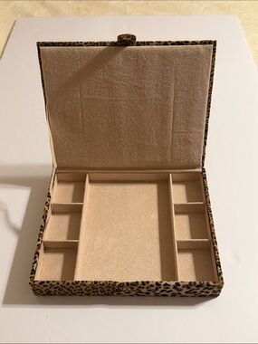 Reed & Barton Leopard Print Jewelry Organizer 10x8 NWOT